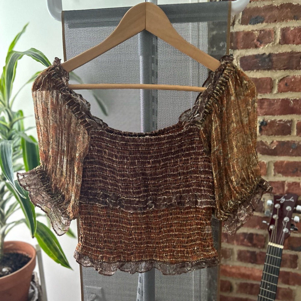 Anthropologie Letinebe Crop Top